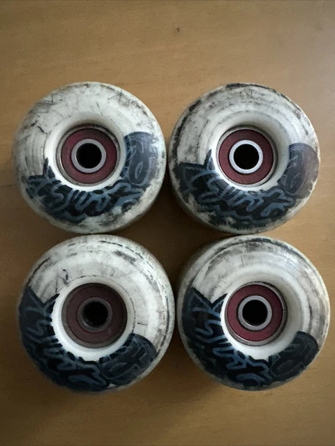 OJ Elite EZ edge 101a skateboard Wheels with bones reds used