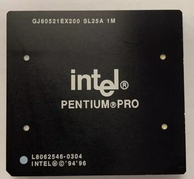 Intel Pentium Pro 200 MHz 1M GJ80521EX200 SL25A  Rare Vintage Cpu in Jewel Case