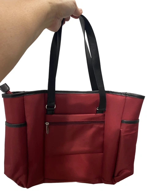 Samantha Brown 22" Spinner with Satchel 2-piece Set-Burgundy Geo Camo-NWT 8