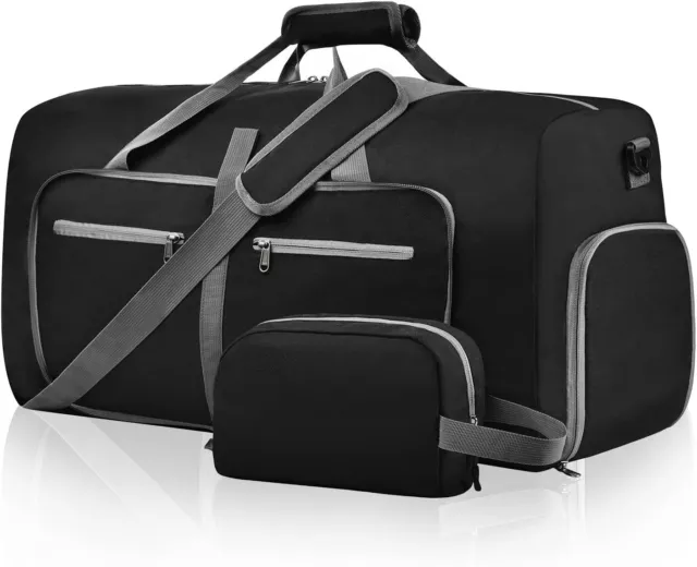 Bolsa de viaje de carga cuadrada Bolsa Maleta de Lona, bolsa de equipaje  con tapa …, Negro -, Viajes