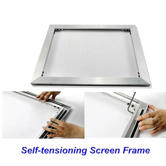 NEW SELF-TENSIONING SCREEN Frame Aluminum Material without Glue Stretch ...