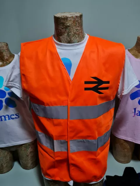 BR British Rail HI VIS WAISTCOAT HIGH VISIBILITY Network Railway PPE Heritage 2