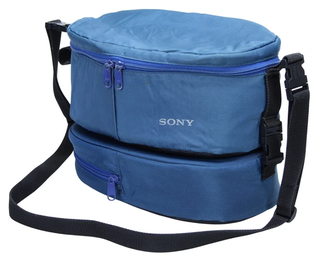 Sac Bandoulière Sony Vintage Pour Caméscope - Noir, Nylon Rembourré - Réf. H-118 - Bon état