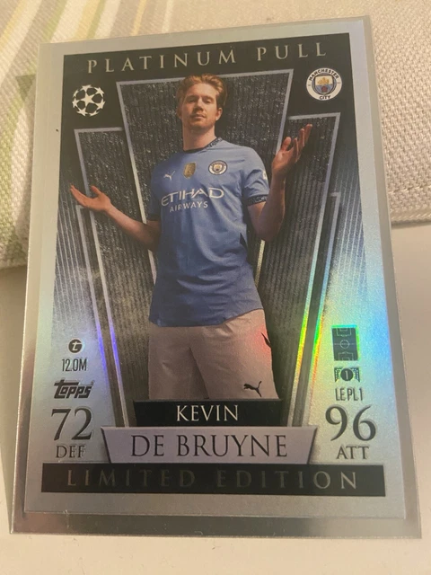 Carte Topps Finest 2024 - Kevin De Bruyne /275 - Parallel PRIZED FOOTBALLER