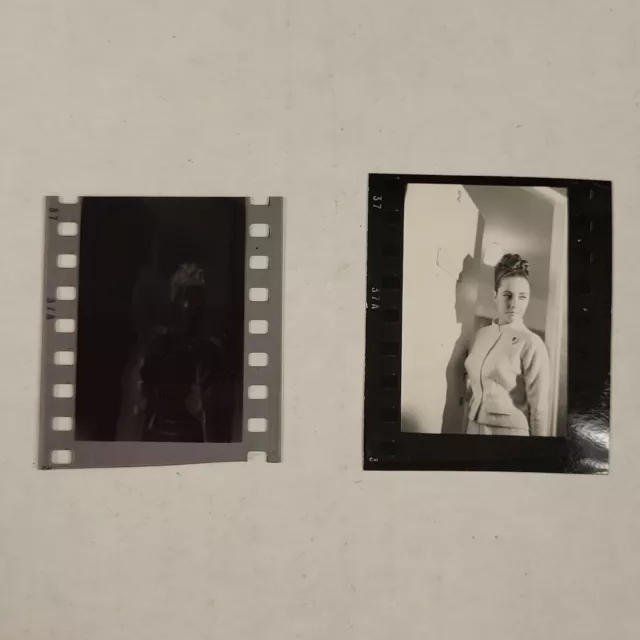 Vtg. 1960s Elizabeth Taylor Flash Orig. Photo Negative + Proof B/W 1.5" x 1.5"