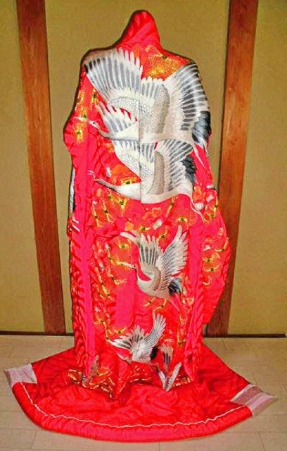 Japanese Kimono Uchikake Wedding Pure Silk  japan 906