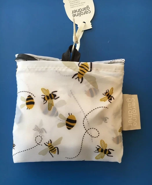 TESCO CAROLINE GARDNER Shopping Bag Foldable Eco Friendly Bag Bee