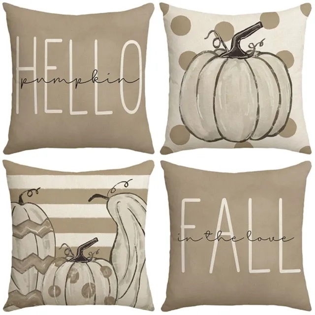 18x18 Fall Pillow Cover Pumpkin Thanksgiving Throw Autumn Sofa Pillow Cover
