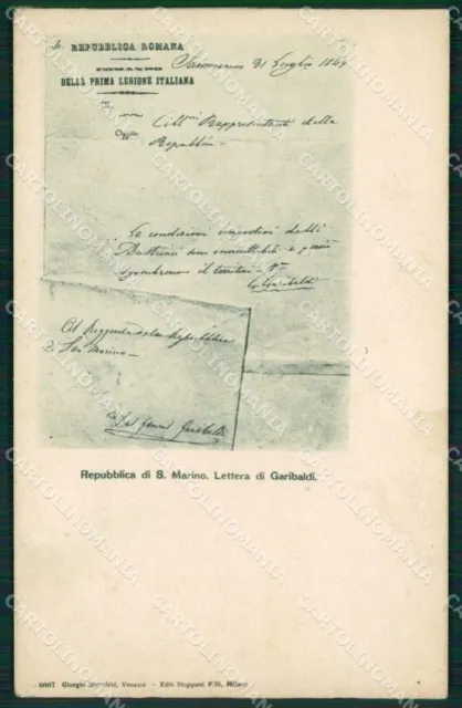 San Marino Garibaldi cartolina QZ4696