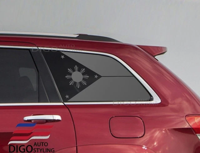 Fits 2011-2022 Jeep Grand Cherokee Rear Window Philippines Flag Decal Sticker
