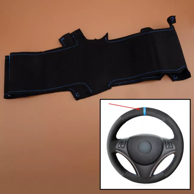 Suede Leather Auto Steering Wheel Cover Fit For BMW E90 E91 E92 E93 X1 E84 E87