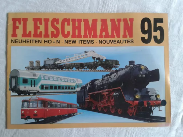 Fleischmann Neuheiten H0 und N, Modelleisenbahn Prospekt 1995, mehrsprachig