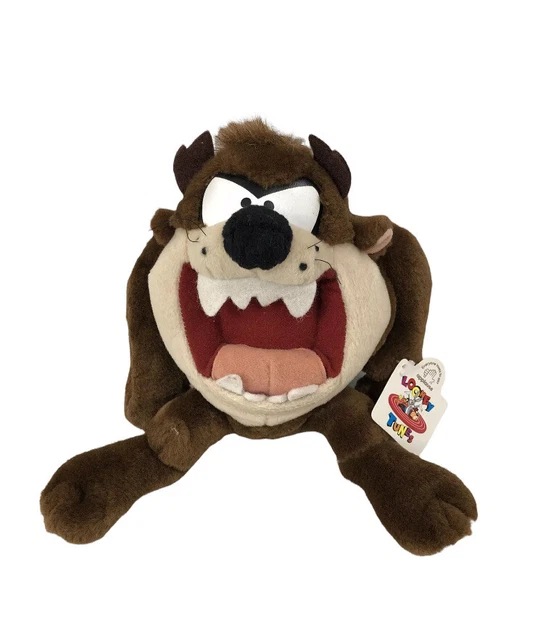 TAZ TASMANIAN DEVIL Stuffed Toy Looney Tunes 10” In Vintage 1996 Warner