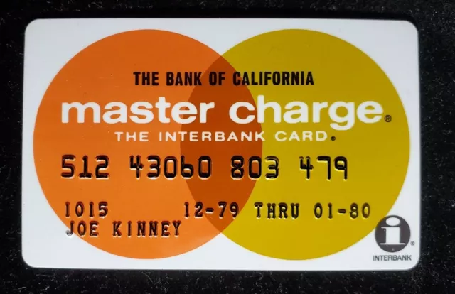 Bank of California Master Charge, The Interbank credit card exp 1980~our cb861