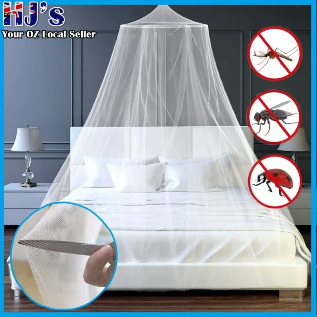 Mosquito Net Double Single Queen Canopy Bed Curtain Dome Stopping Midges Insect