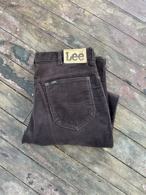 Vintage Lee Riders Brown Corduroy Pants 34x30 Men’s Made In USA