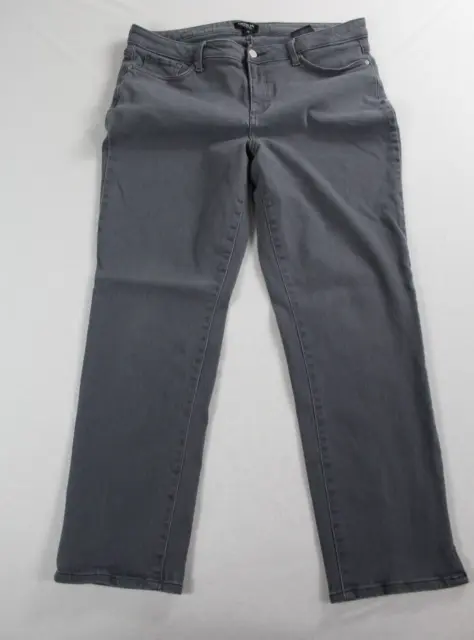 NYDJ Curves 360 Gray Women Pants Casual Chino Ankle Size 12