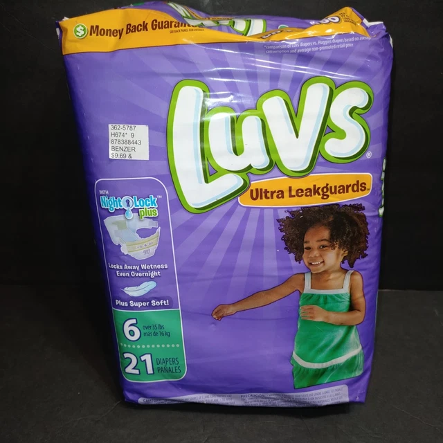 VINTAGE DISCONTINUED LUVS Diapers Monkey Diapers Unopened pack Size 6