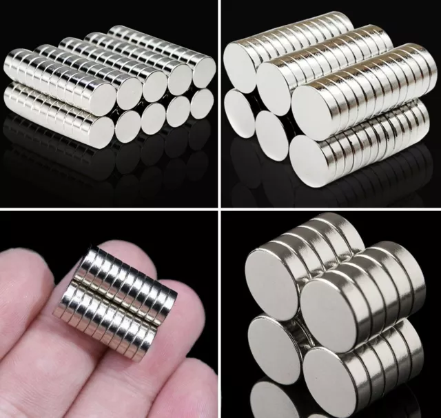 Neodymium Magnets ~ Tiny, Small & Large 1mm 2mm 3mm thin ~ STRONG Magnetic Discs 3