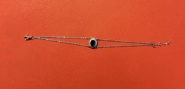 Bracelet Doré Avec Chaîne De Sécurité Et Boîte - Occasion
