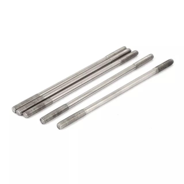 M6x140mm 304 acier inoxydable bouble fin Goujon vis 5pcs