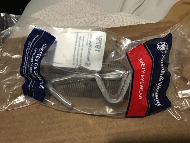SMITH & WESSON Safety Glasses, Wraparound Clear Polycarbonate Lens, 19961
