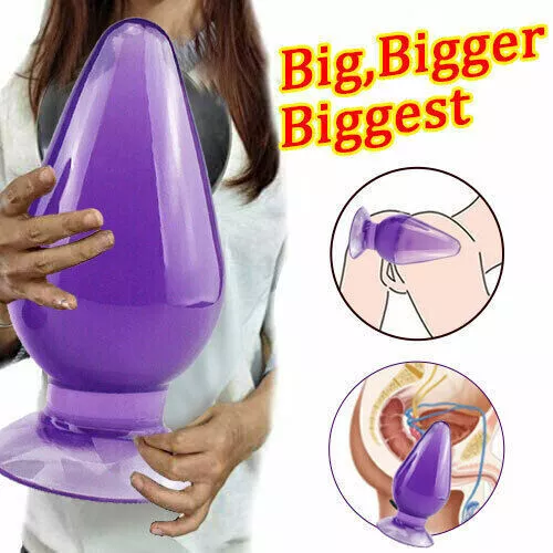 Huge-Anal-Dildo-Butt-Plug-Penis-Dong-Wide-Big-Thick-Suction Cup-Toys-Women-Men