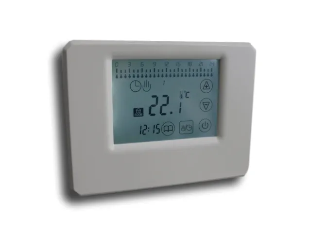 Radio Thermostat Ecran Tactile sans Fil Blanc Programmable #829