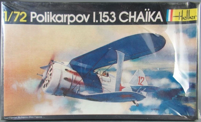Heller - N°249 Polikarpov I. 153 Chaïka 2 Décorations 1/72 Neuf Boite Cellophané