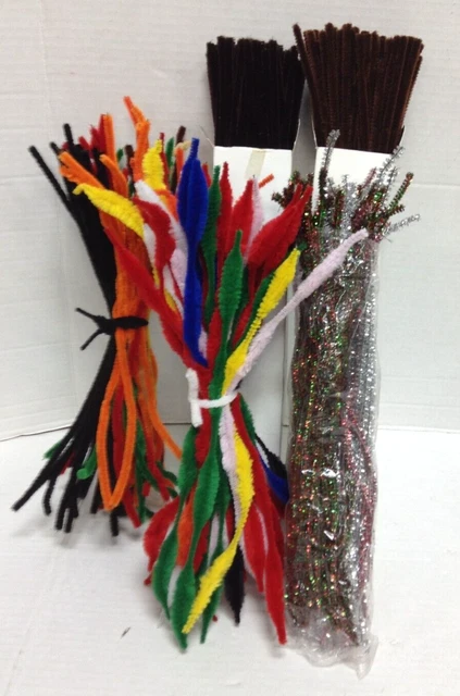 346 limpiadores de tuberías suministros artesanales para niños de 12" tallos de oruga surtidos colores