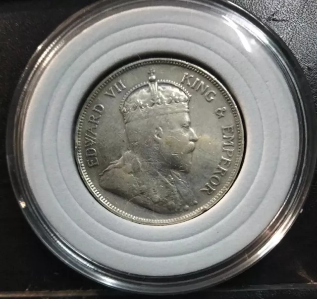 Edward VII King Half Dollar !980 Straits Settlement !908