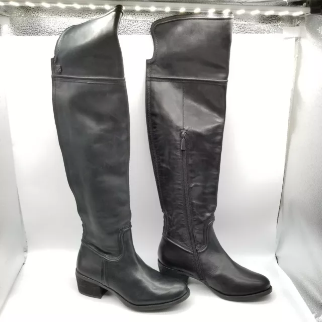 Vince Camuto Baldwin Black Leather Over The Knee Boots Women  Size 6 M 2