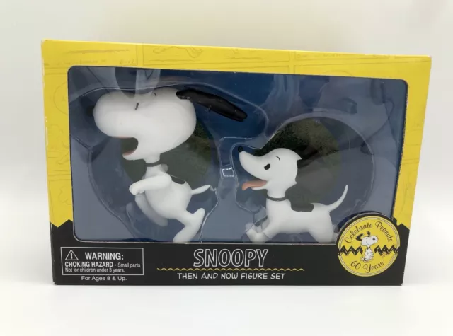 DARK HORSE DELUXE Peanuts 60th Anniversary SNOOPY THEN AND NOW Figure Set Schulz