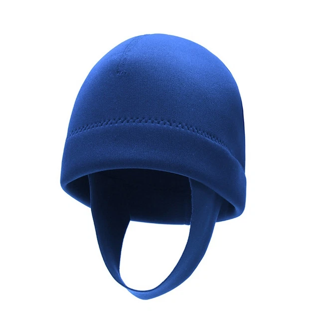 Capuchon de natation plongée en apnée noir/bleu/rouge nylon capuche chaude pou