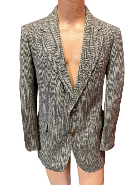 Mens 42 In Chest Vtg 70s Pendleton Suit Coat Wool Brown Tweed Blazer Jacket USA