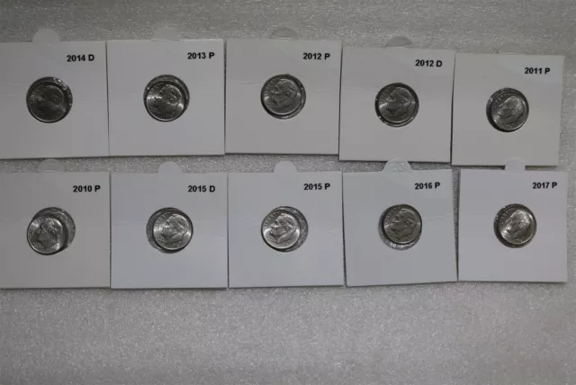 Usa Dime Lot 2011-2017 - 10 Coins Lot B49 #1050