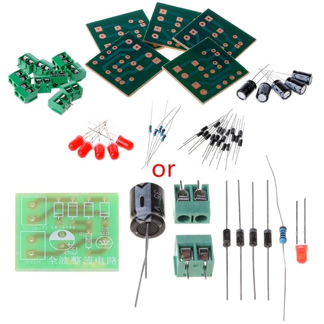 5 Pcs DIY Kit IN4007 Full  Rectifier Circuit AC To for  Power Supply Conve