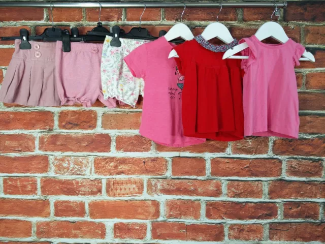 Baby Girls Bundle Aged 6-9 Months 100% Next Skirt T-Shirt Shorts Summer 74Cm