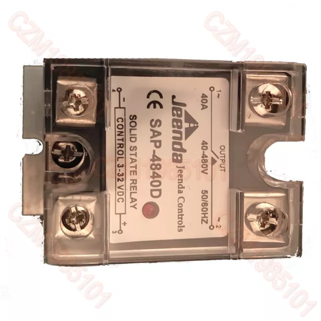Solid State Relay SSR DC-AC 40A 3-32VDC/40-480VAC With Heatsink For Crydom D4840