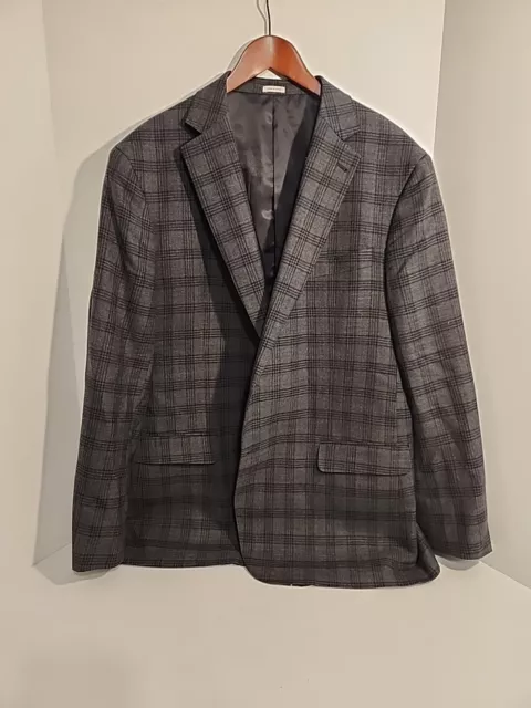 Joseph Abboud Heritage 48L Wool Blazer Sport Coat Suit Jacket, Plaid