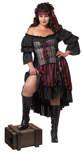 (1x(size16-18)) - Plus Size Hot Pirate Wench Adult Halloween Costume. Brand New