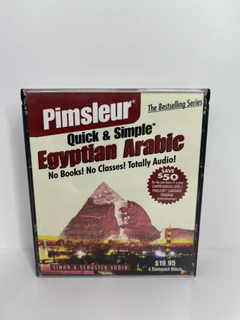 Pimsleur Learn Egyptian Arabic audio cd course 4 CD's level 1 language program