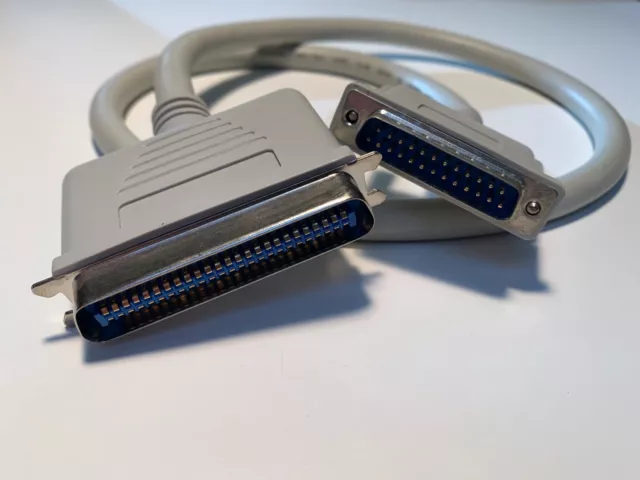 Scsi Cable: DB-25 Male to 50 pin Male. 3' in length