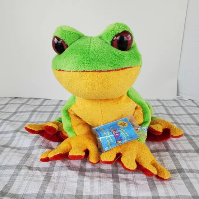 Ganz Webkinz Tree Frog HM109 NO CODE - Green Frog Plush Toad Plush AS IS