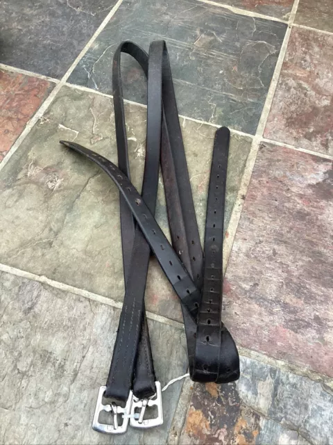 58 Inch Brown English Stirrup Leathers