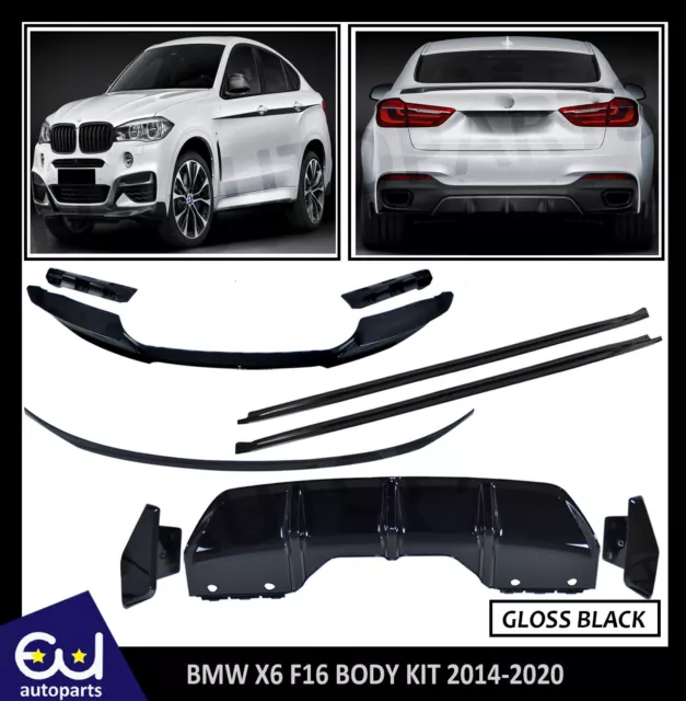 FOR BMW X6 F16 X6M Style Bodykit Body Kit Front Lip Side Skirt Diffuser  Splitter £429.99 - PicClick UK