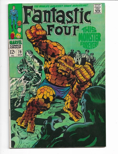 Fantastic Four 79 - F- 5.5 - 1St Android Man - Crystal - Human Torch (1968)