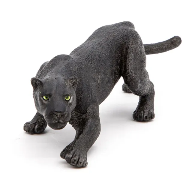 PAPO Wild Animal Kingdom Black Leopard Toy Figure, Black (50026)