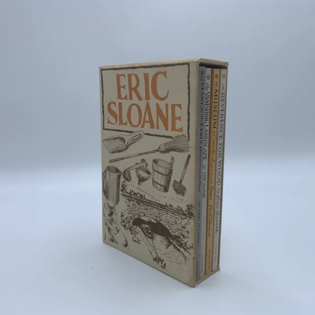 Lot of 4 Eric Sloane Box Set Paperback Books. Tools Wood Landscape Amer. Boy