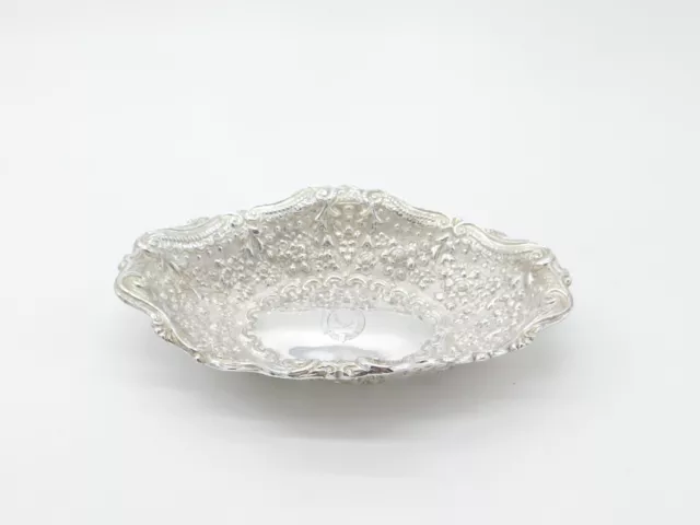 Victorian Sterling Silver Treat Dish 'Toujours Pret' Always Ready Antique 1890 3